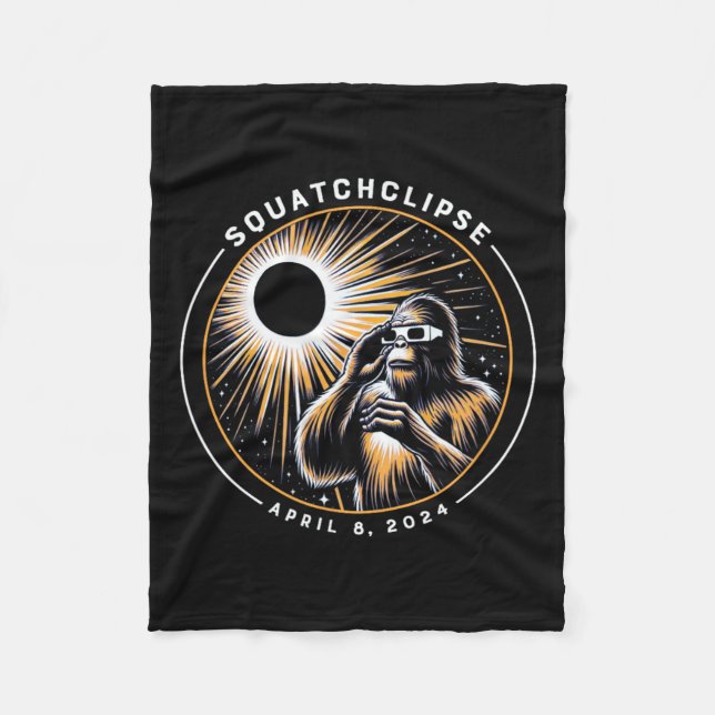 Couverture Polaire Total Éclipse Solaire Squatchclipse Bigfoot Sasqua (Devant)