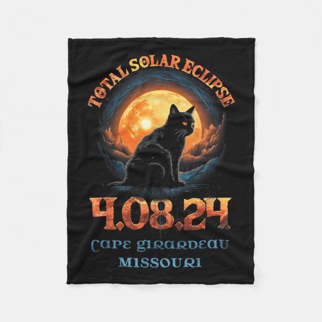 Couverture Polaire Total Solaire Eclipse 2024 Cape Girardeau Missouri (Devant)