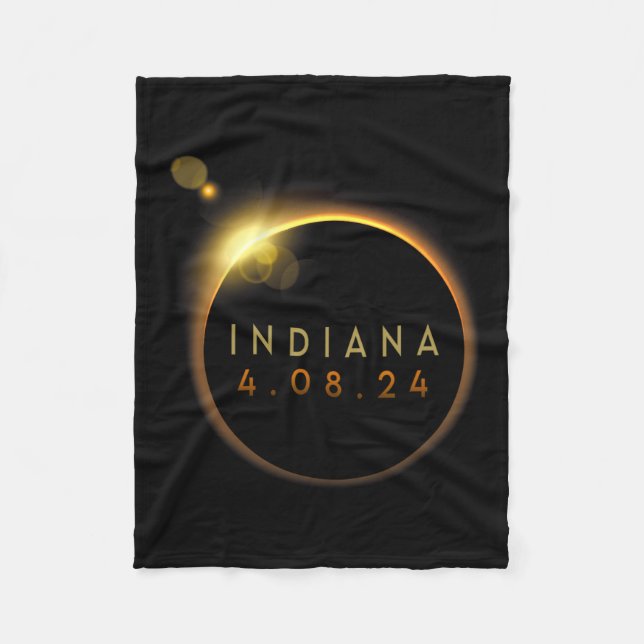 Couverture Polaire Total Solaire Eclipse 2024 Totalité Indiana (Devant)