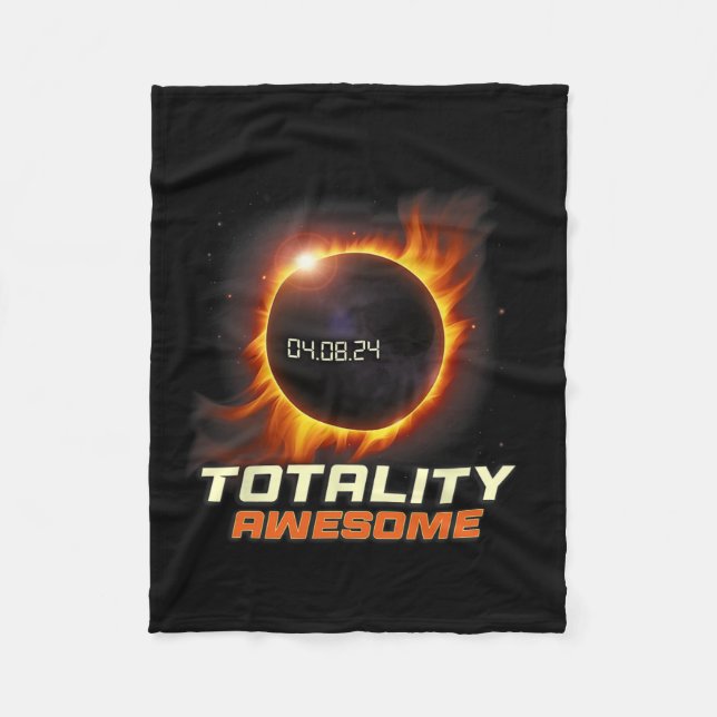 Couverture Polaire Total Solaire Eclipse 2024 Totalité Magnifique (Devant)