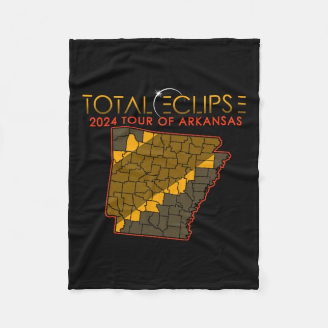 Couverture Polaire Total Solaire Eclipse 2024 Tour De L'Arkansas (Devant)
