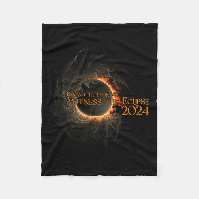 Couverture Polaire Total Solaire Eclipse Chemise Avril 8 Embrasser L' (Devant)