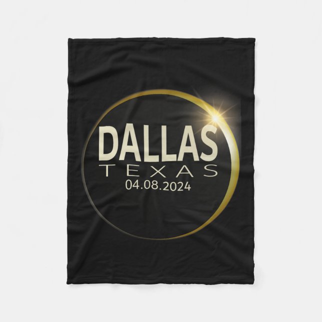 Couverture Polaire Total Solaire Eclipse Dallas Texas 8 avril 2024 Ec (Devant)