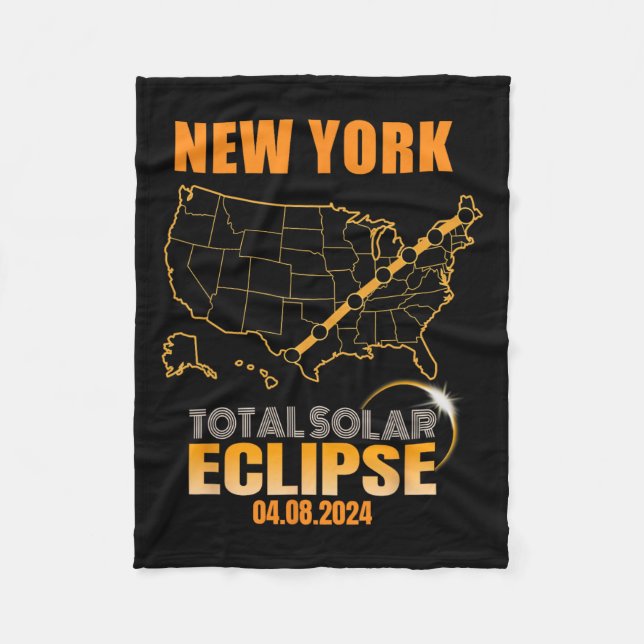 Couverture Polaire Total Solaire Éclipse New York (Devant)