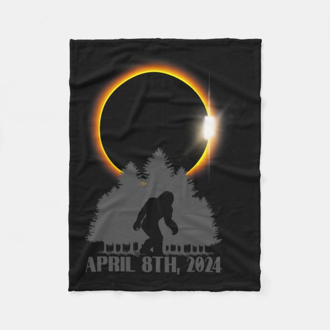 Couverture Polaire Total Solaire Eclipse Sasquatch Artwork - Big Foot (Devant)