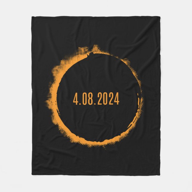 Couverture Polaire Total Solaire Eclipse USA 8 avril 2024 (Devant)