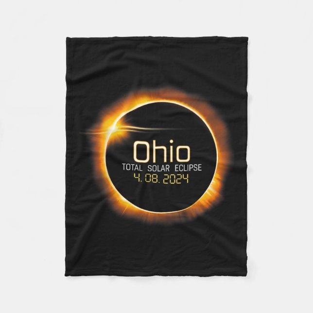 Couverture Polaire Totalité Ohio Total Éclipse Solaire 8 avril 2024 (Devant)