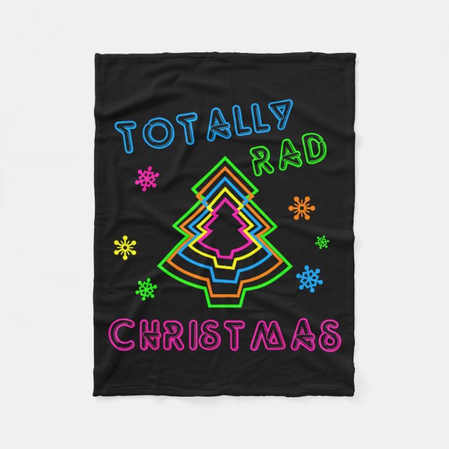 Couverture Polaire Totally Rad Christmas - 80s Retro Christmas  (Devant)