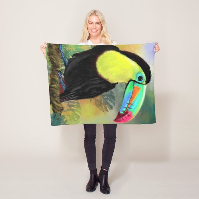 Couverture Polaire Toucan Bird Baby Fleece Blanket (En situation)
