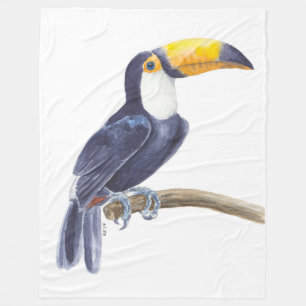 Couverture Polaire Toucan, oiseau tropical