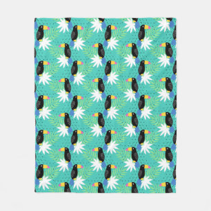 Couverture Polaire Toucans sur Teal