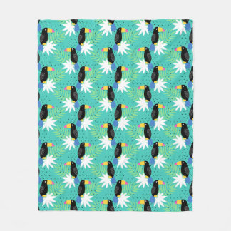 Couverture Polaire Toucans sur Teal