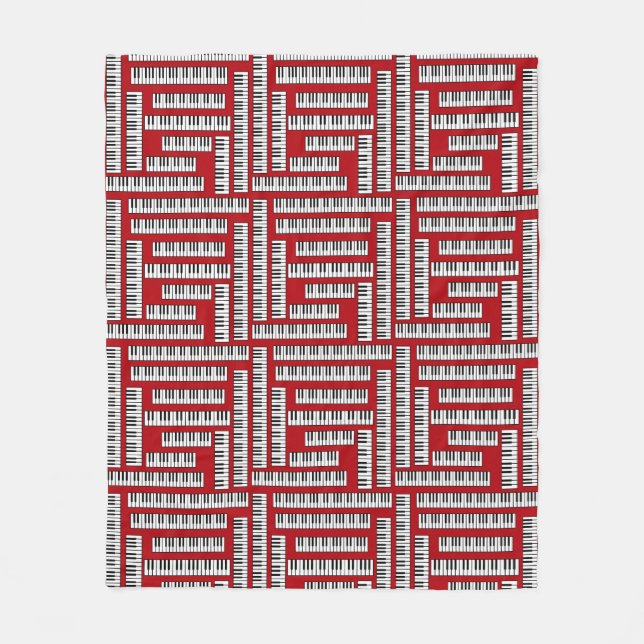 Couverture Polaire Touches de piano (Devant)
