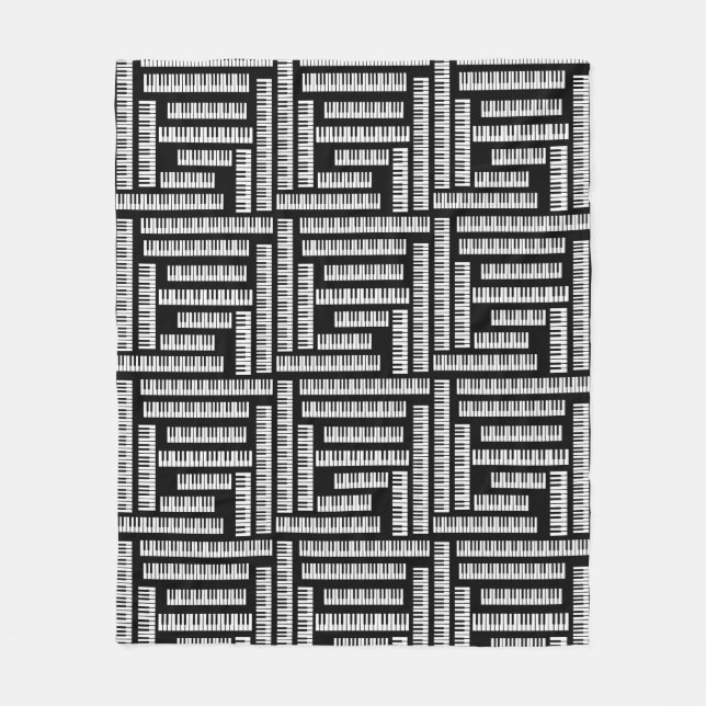 Couverture Polaire Touches de piano (Devant)