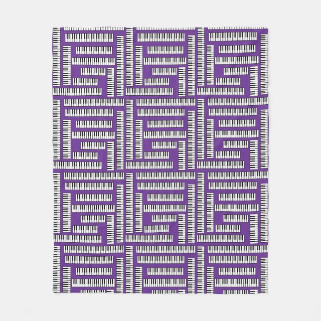 Couverture Polaire Touches de piano (Devant)