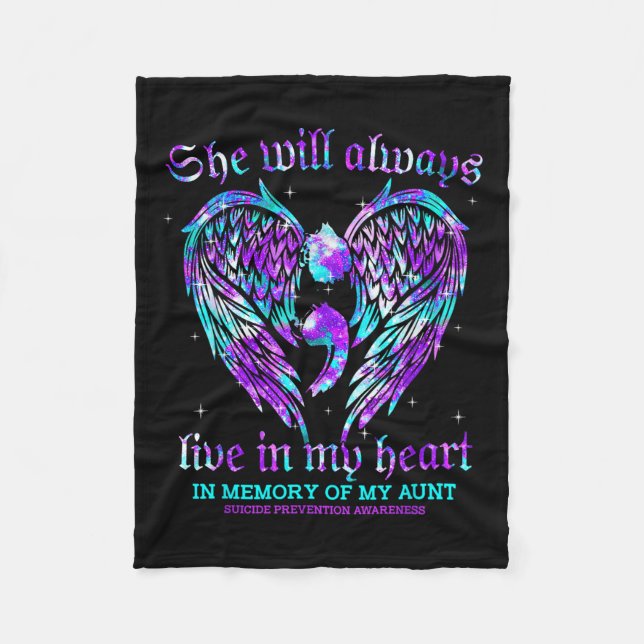 Couverture Polaire Toujours Dans Mon Coeur Ma Tante Prévention Suicid (Devant)