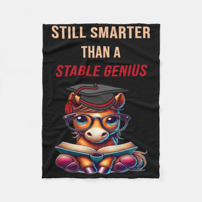 Couverture Polaire Toujours Plus Intelligent Qu'Un Génie Stable Drôle (Devant)