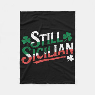 Couverture Polaire Toujours Sicilien Avec Shamrock Italien Saint Patr