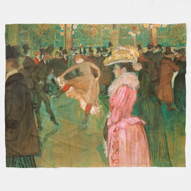Couverture Polaire Toulouse-Lautrec - Au Rouge, La Danse (Devant (Horizontal))