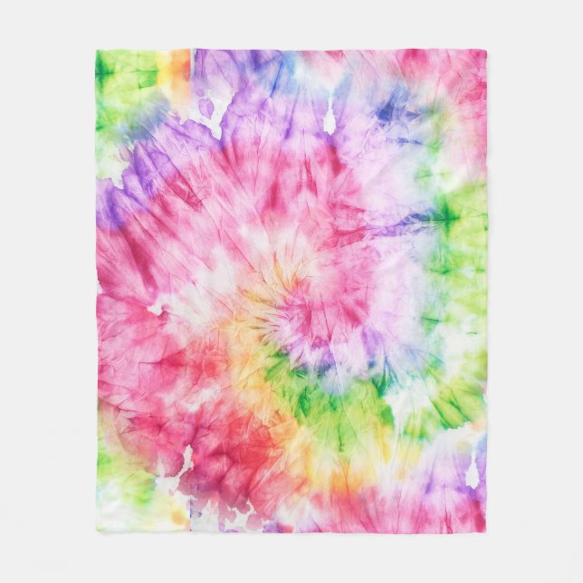 Couverture Polaire Tourbillons d'été : Pastel Cravate-Motif (Devant)
