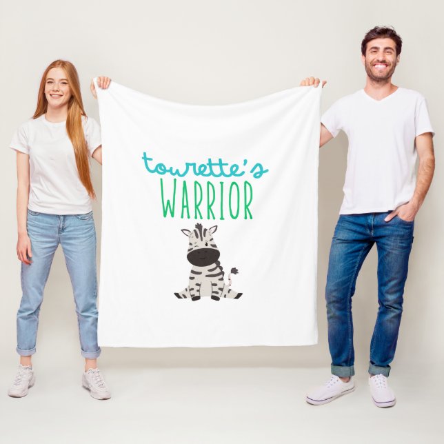 Couverture Polaire tourette's guerrier enfants mignon Fleece Blanket  (En situation)