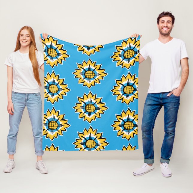 Couverture Polaire Tournesol (En situation)