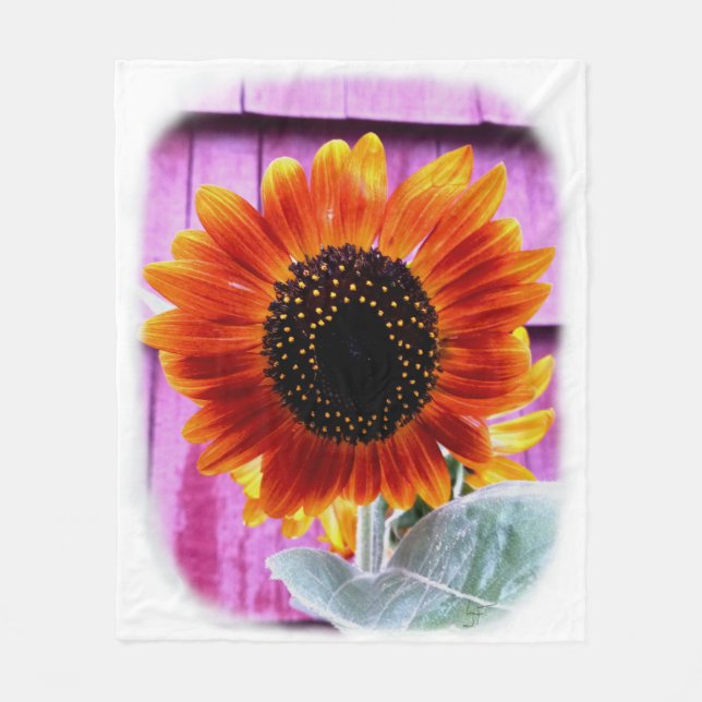 Couverture Polaire Tournesol (Devant)