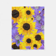 Tournesol coloré Jaune & Purple Motif Floral