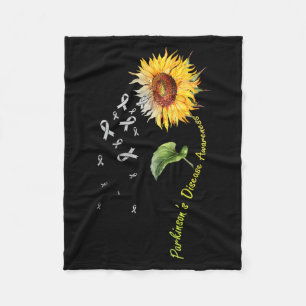 Couverture Polaire Tournesol de sensibilisation à la maladie de Parki