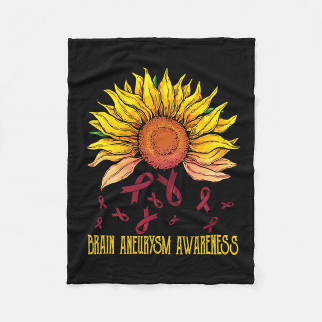 Couverture Polaire Tournesol de sensibilisation à l'anévrisme  (Devant)