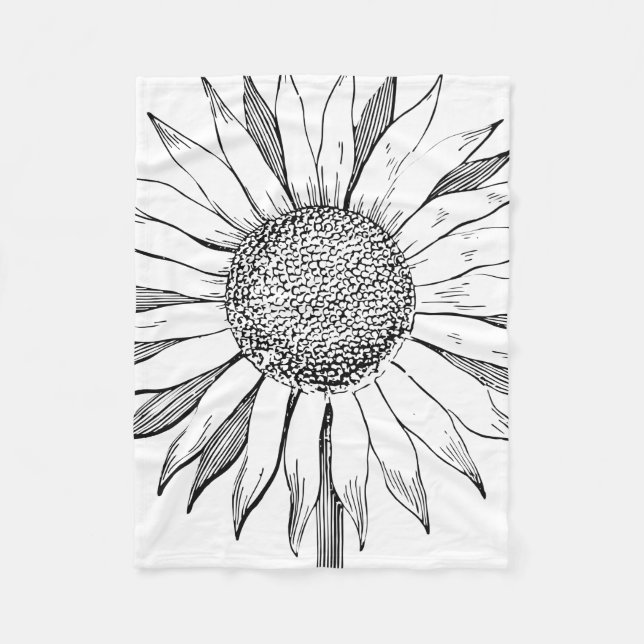 Couverture Polaire Tournesol illustré (Devant)