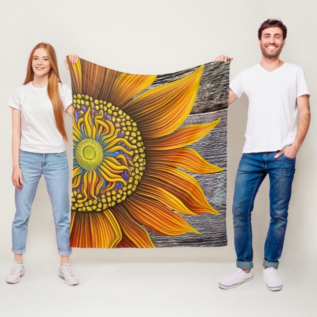 Couverture Polaire Tournesol rustique sur la Barre (En situation)
