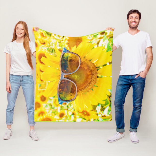 Couverture Polaire Tournesol Shades Chic (En situation)