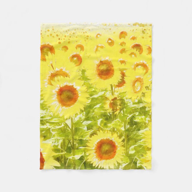 Couverture Polaire tournesols (Devant)