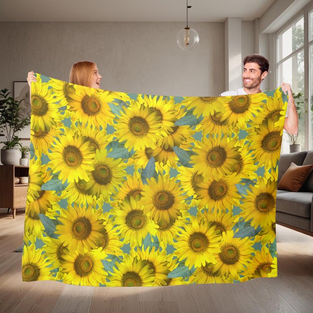 Couverture Polaire Tournesols  (Créateur téléchargé)