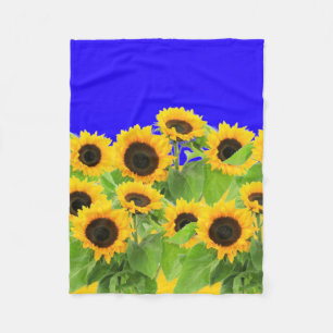 Couverture Polaire Tournesols Blanche en laiton ukrainien Couleurs Dr