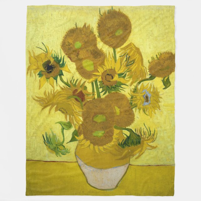Couverture Polaire Tournesols par Vincent van Gogh (Devant)