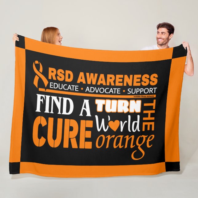 Couverture Polaire Tournez le monde orange...RSD (En situation)