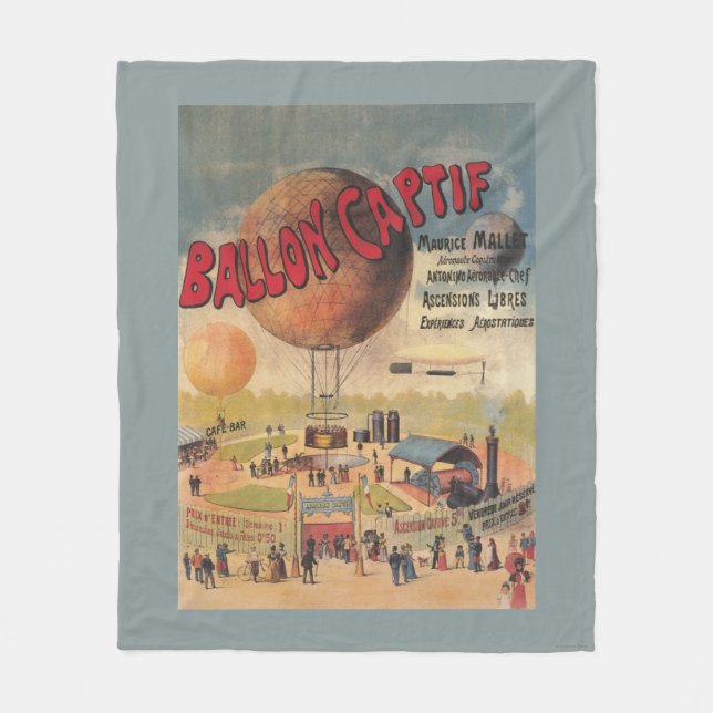 Couverture Polaire Tours de ballon captif à une affiche d'exposition (Devant)