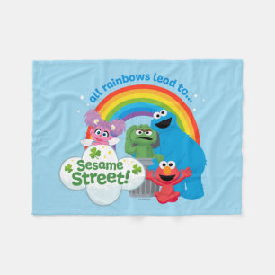 Couverture Polaire Tous les Rainbows mènent à Sesame Street