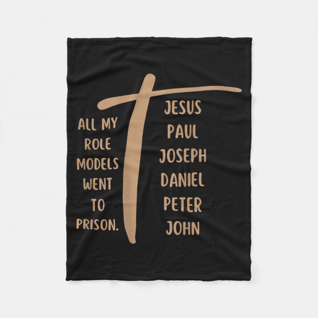 Couverture Polaire Tous mes modèles sont allés en prison - Jésus ...( (Devant)