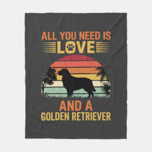 Couverture Polaire Tout ce dont vous avez besoin est Love Golden Retr