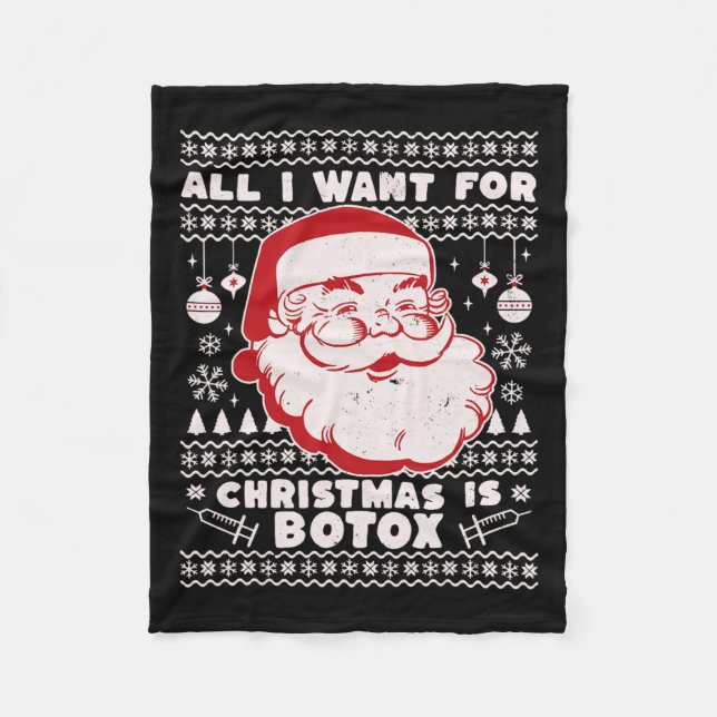 Couverture Polaire Tout Ce Que Je Veux Pour Noël C'Est Botox Père Noë (Devant)