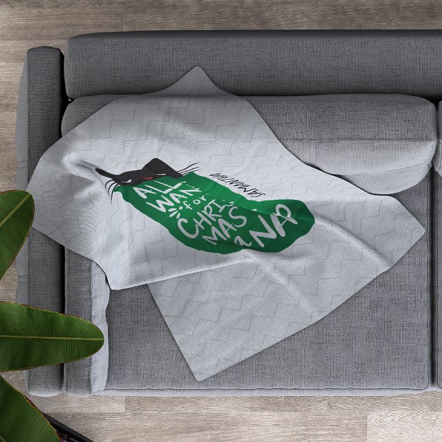 Couverture Polaire Tout ce que je veux pour Noël est une sieste (Créateur téléchargé)