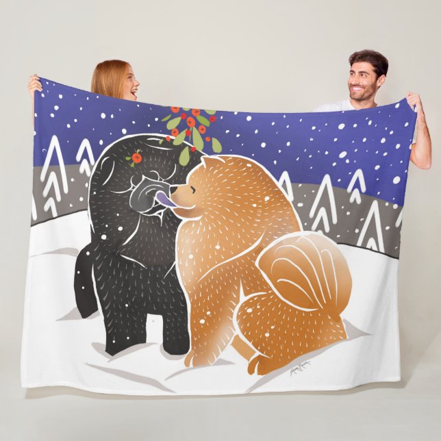 Couverture Polaire TOUT CE QUE JE VEUX POUR NOËL Plaid en molleton Ch (En situation)