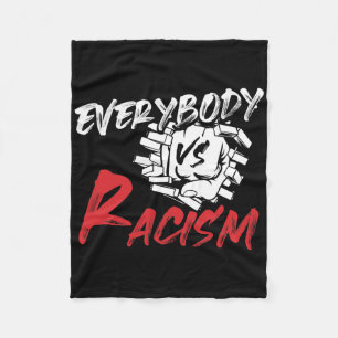 Couverture Polaire Tout Le Monde Vs Racisme - Anti-Haineux Résiste Gi