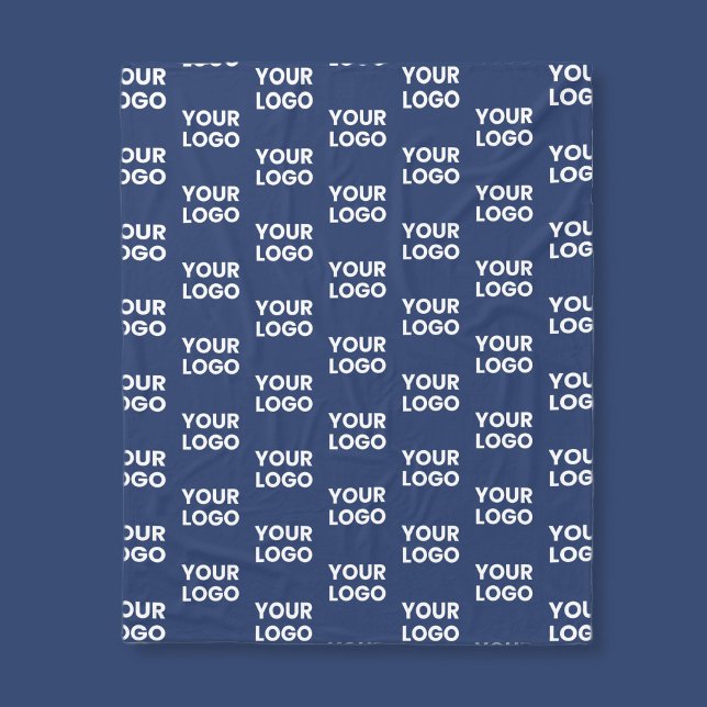 Couverture Polaire Toute image ou logo commercial modifiable Dark Nav (Créateur téléchargé)