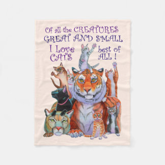 Couverture Polaire Toutes les Créatures Grands et Petits Chats ! Couv