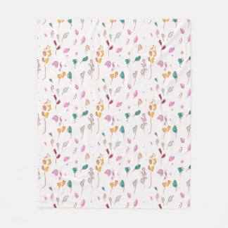 Couverture Polaire traces florales Abstraites