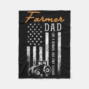 Couverture Polaire Tracteurs d'agriculteur Usa Drapeau Américain Patr